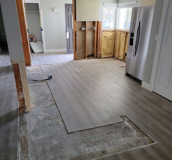 flooring , tile services, cutting edge demolition